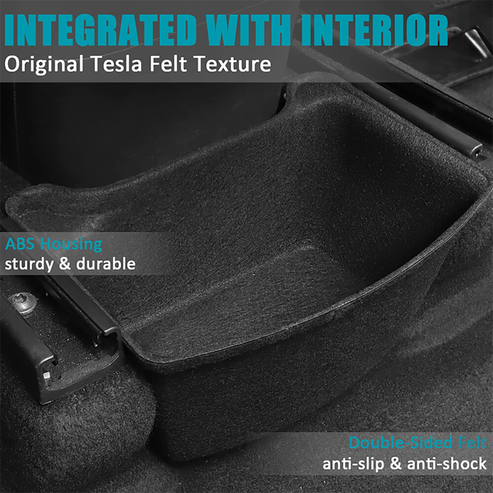 2nd Row Backseat Container Center Console Organizer Storage Box for Tesla Model3
