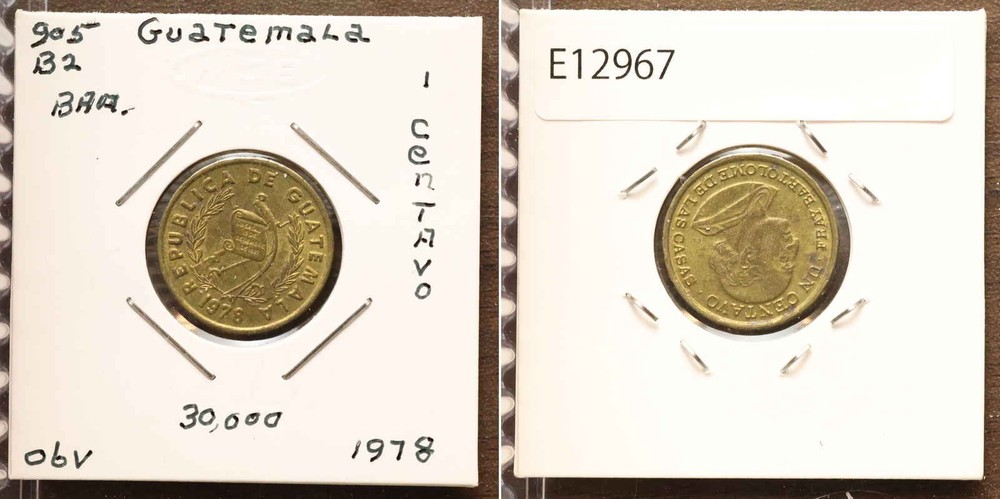 *Guatemala Coin, 1 Centavo 1978 [E12967]7x1