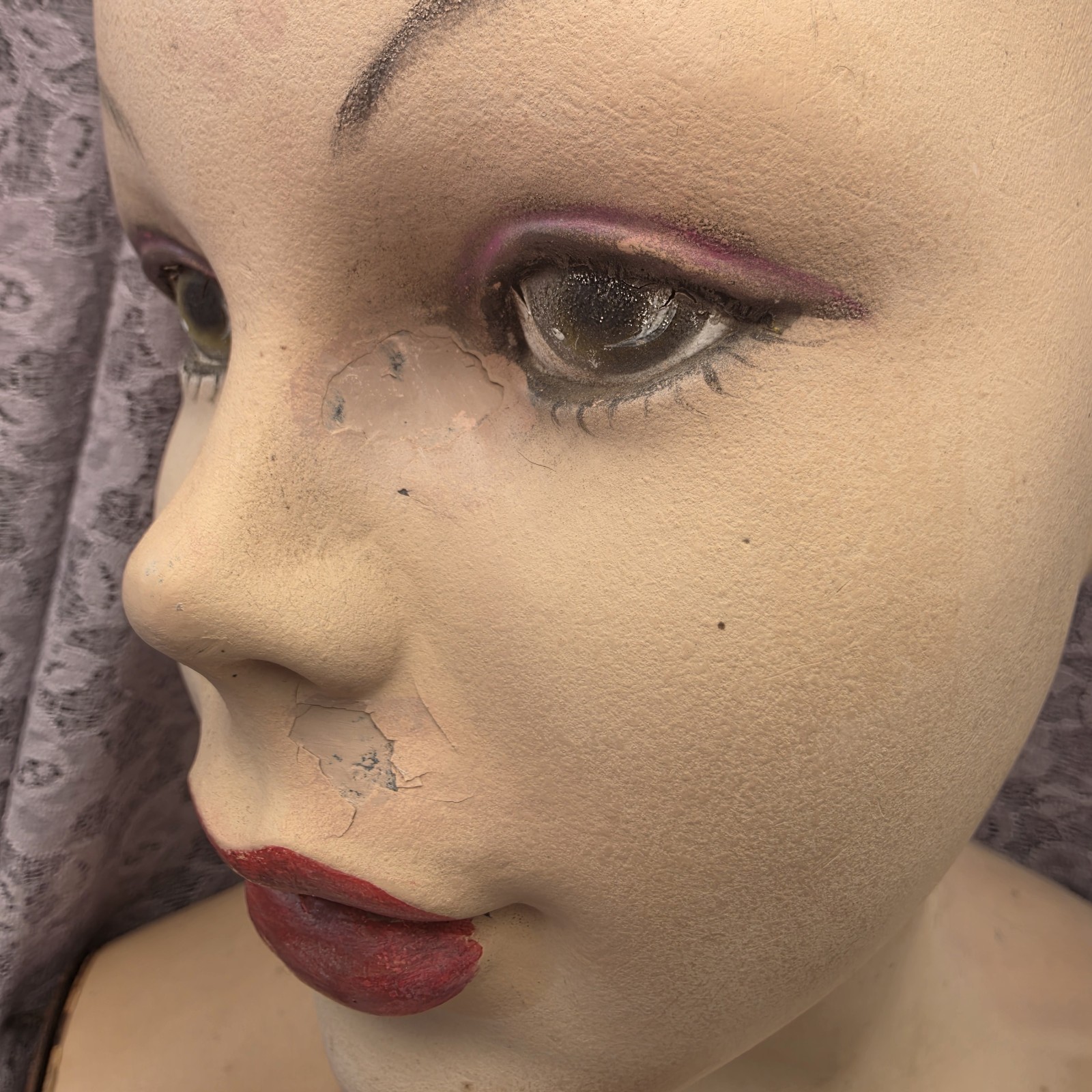 Vintage 'Vera' 1950's - 1960's Fibreglass Bust Manniquin