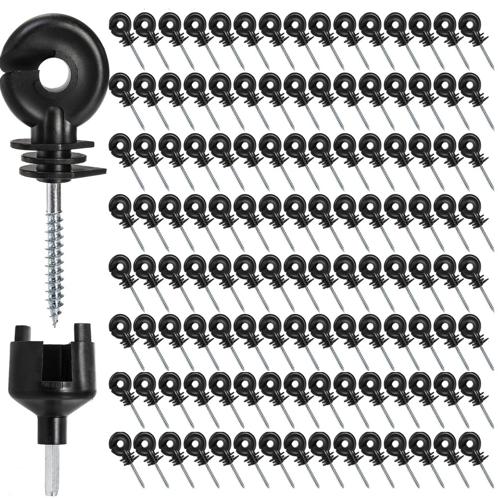 Cididu 120 Pack Electric Fence Insulator, Ring Post Insulator,...