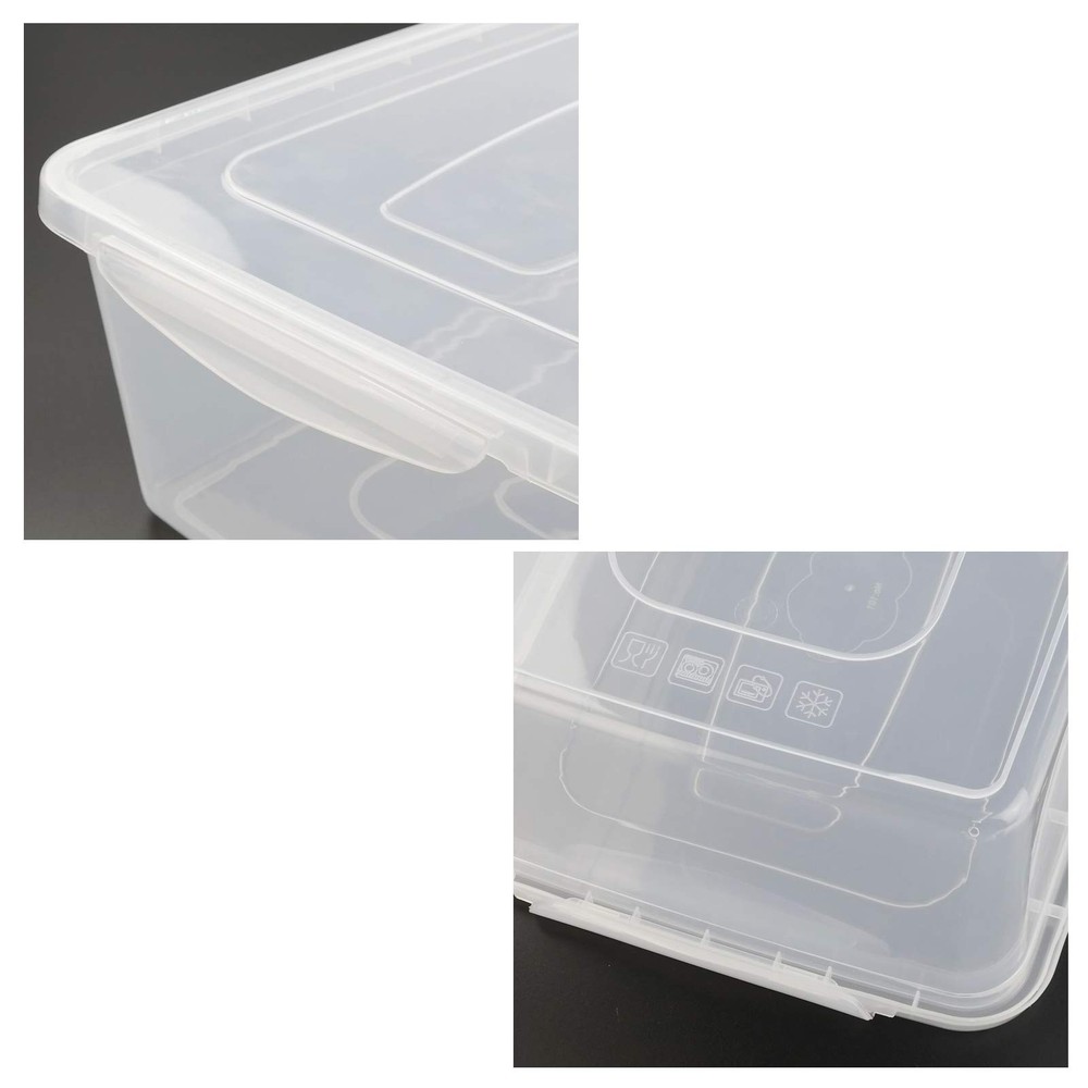 Gloreen Clear Storage Bin, 16 Quart Latch Bins/Containers/Boxes with Lid, Pack o