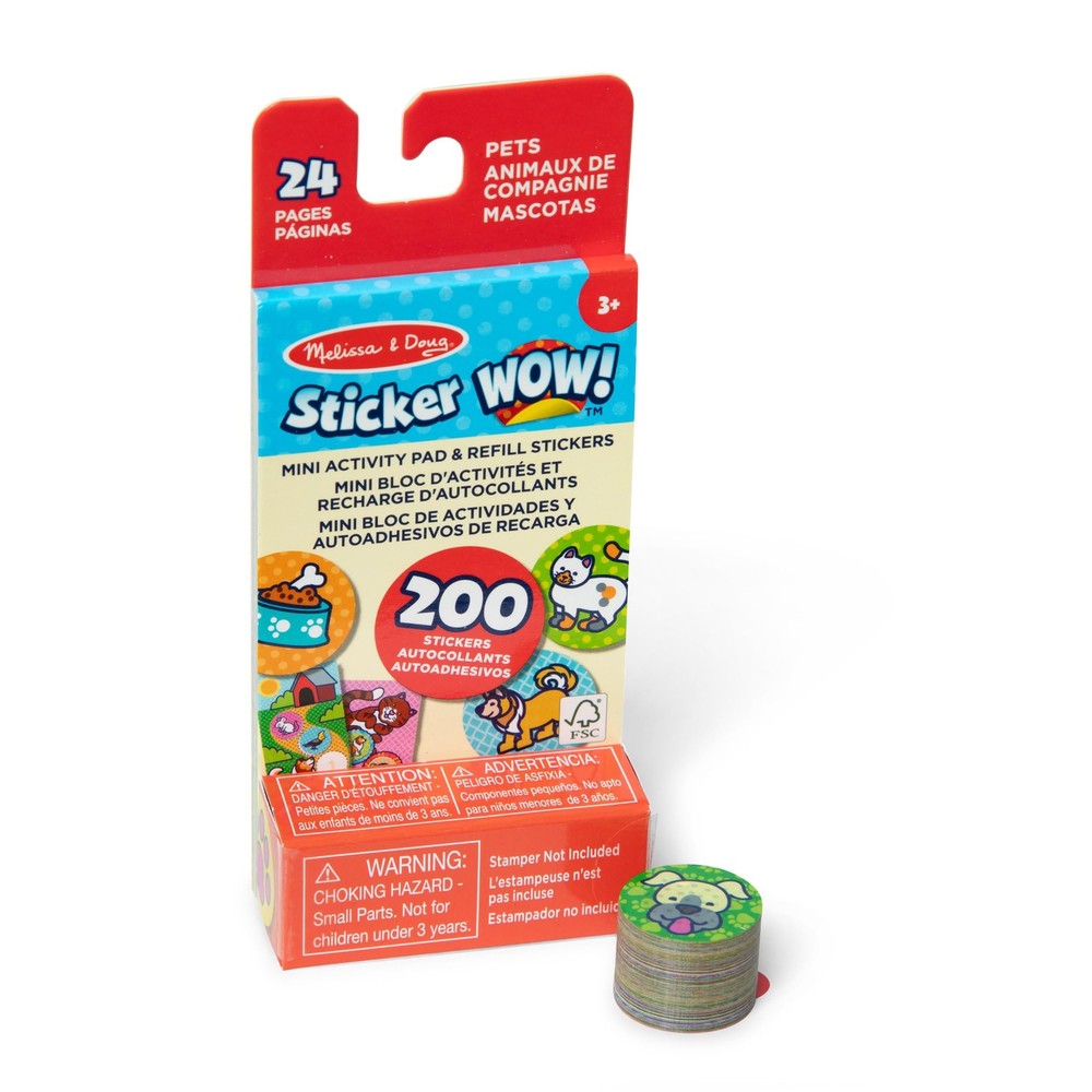 Melissa and Doug Sticker WOW Pets Refill 200 Assorted Stickers Activity Pad