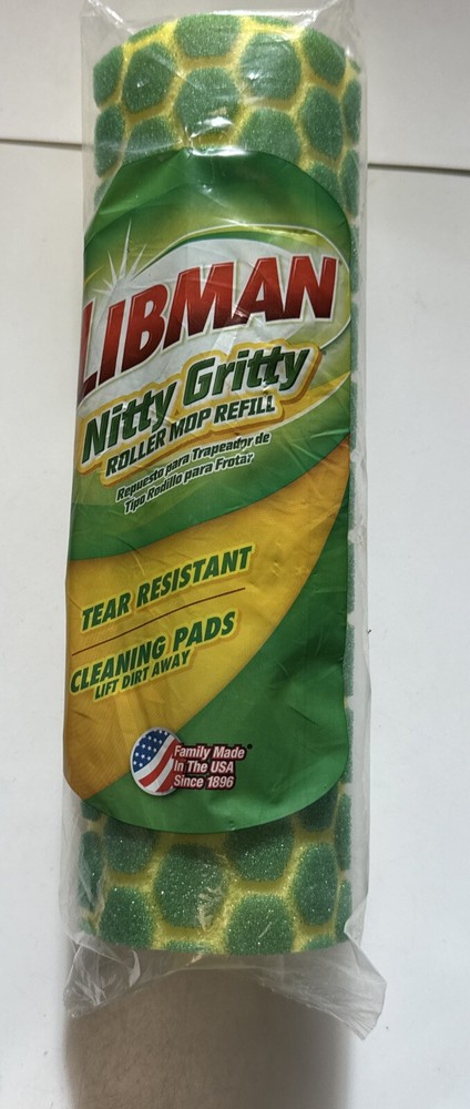 New Sealed LIBMAN Nitty Gritty Roller Mop Refill Tear Resistant