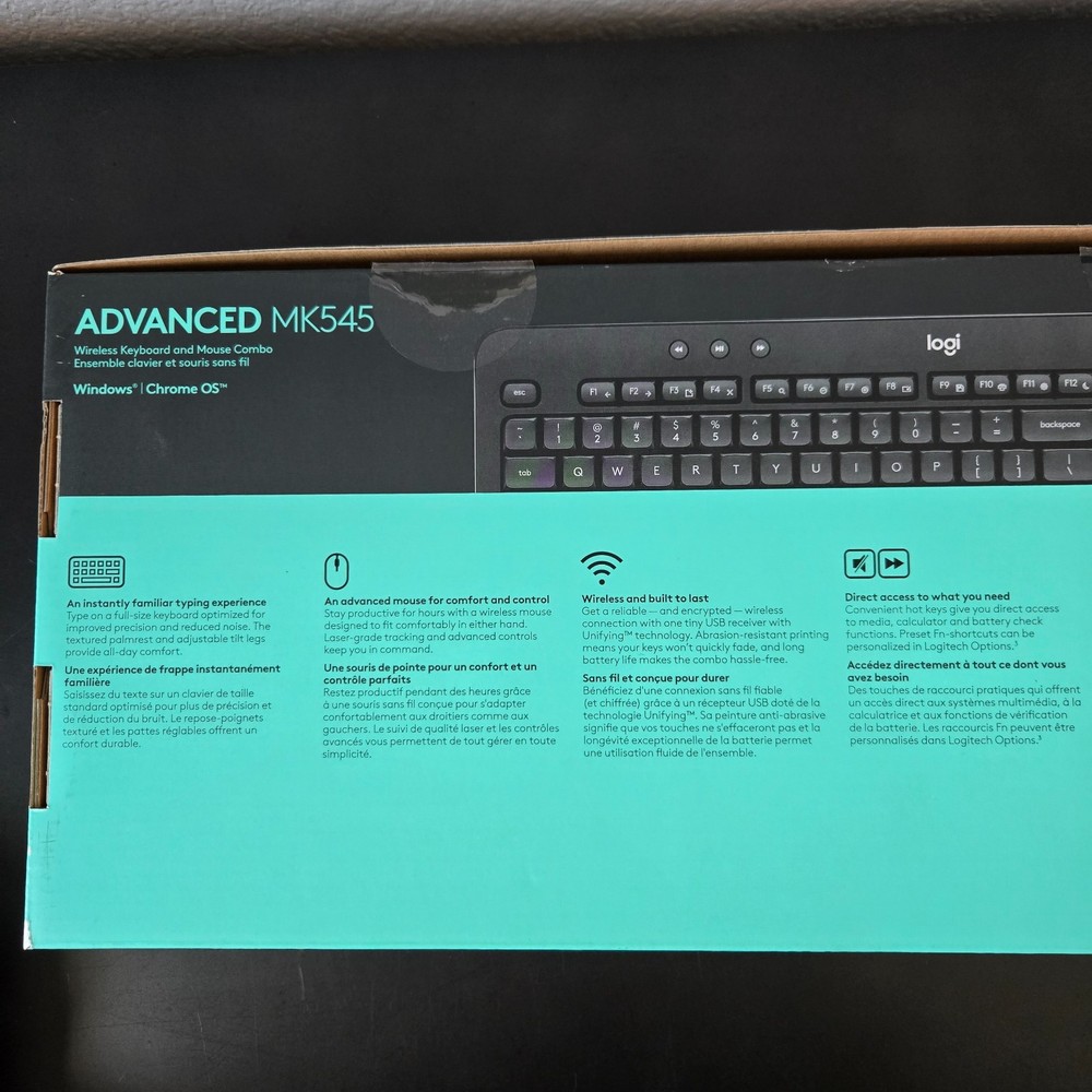 Logitech MK545 Wireless Keyboard & Mouse Advanced Combo Tested w/ Box