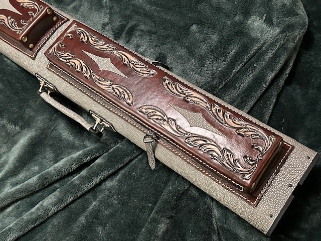 Volturi Custom Pool Case 4x8 Genuine Leather with Backpack Straps.