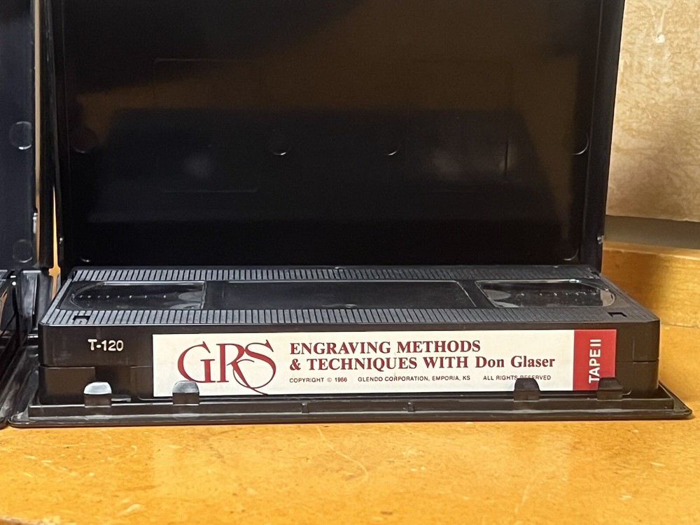 GRS Engraving Methods & Techniques VHS Tape by DON GLOSER ~