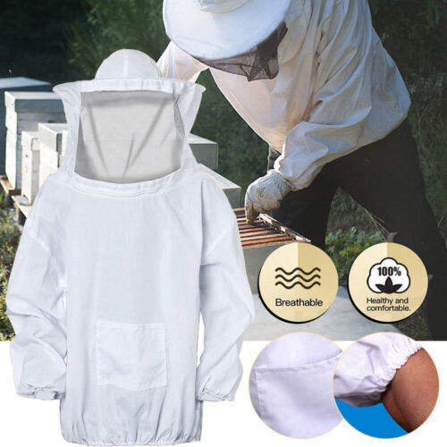 Beekeeping Smock Jacket OverBee Keeping Suit Protective Coat Pull Tops Veil Hat