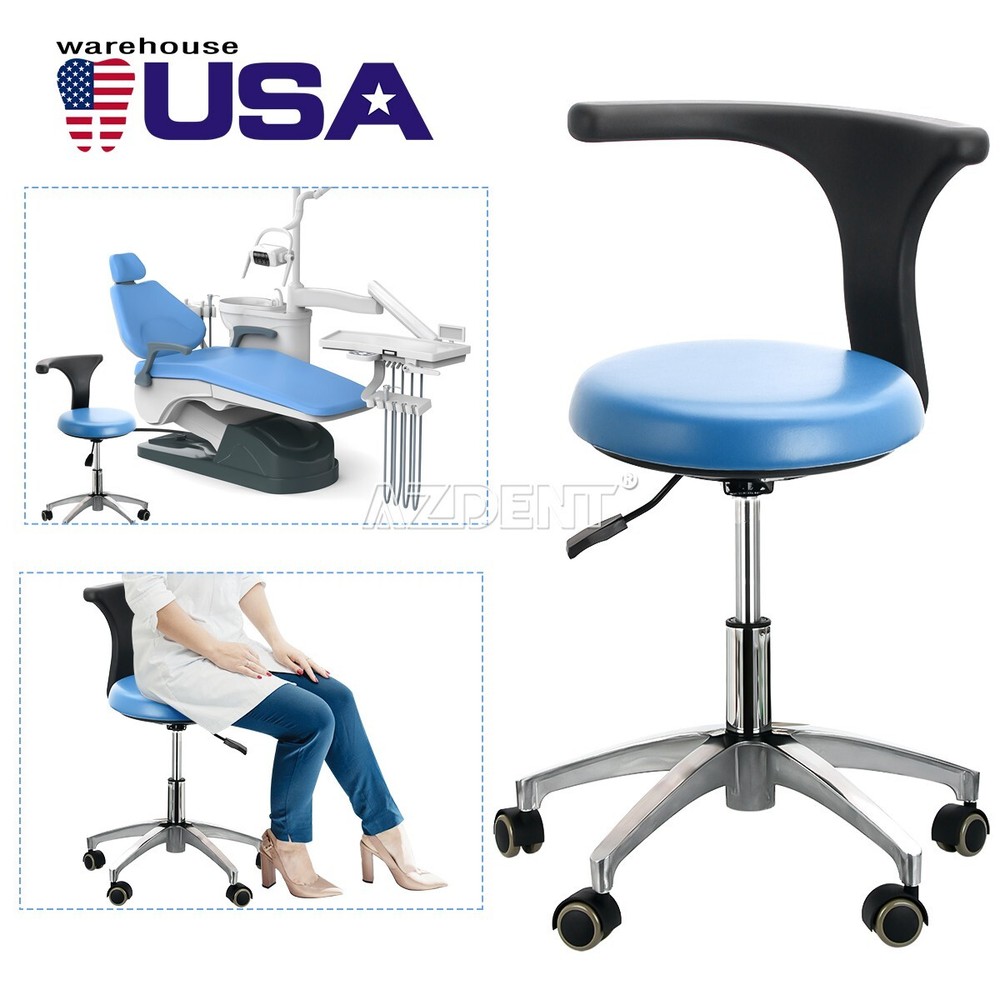 Dental Unit Chair DC Motor Computer Controlled PU Hard Leather+Assistant Stool