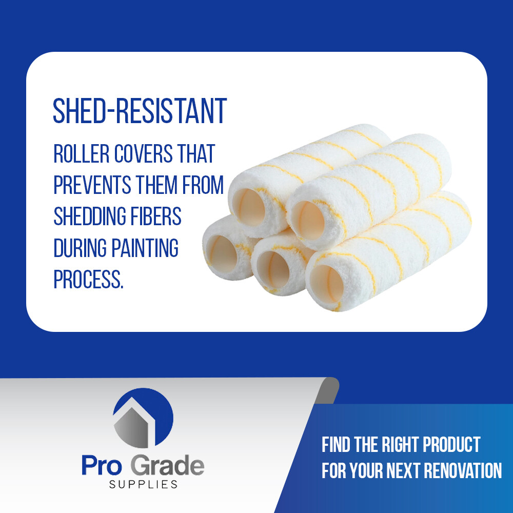 Pro Grade 9" Microfiber 1/2" Roller Cover Set Wall Painting Roller Naps
