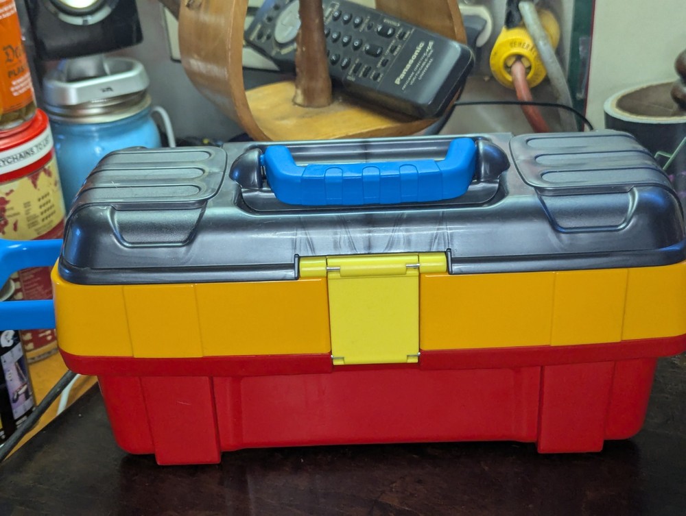 VTech Drill & Learn Toolbox Pro Toy BOX ONLY ~Educational Music Lights~ WORKS!