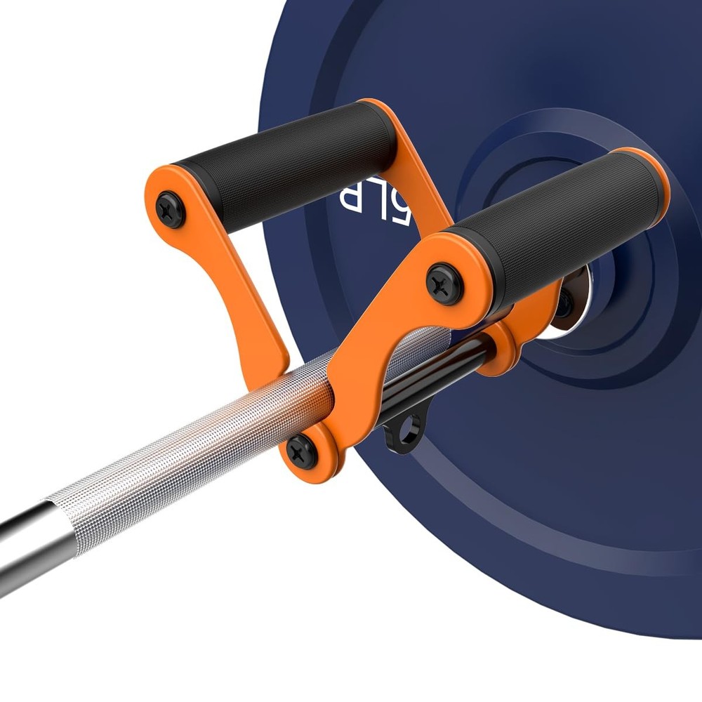 T-Bar Row Landmine Handle Attachment with Solid Double D Grips for Barbells
