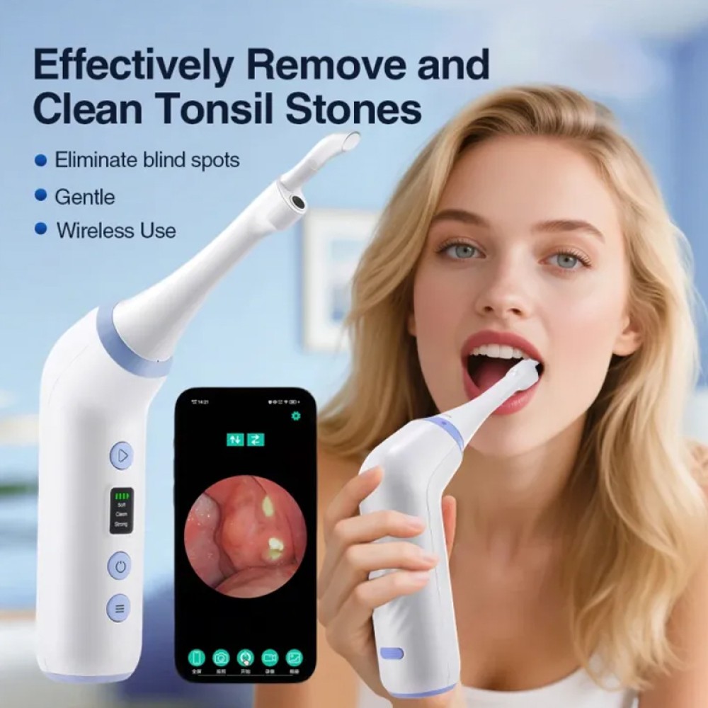 Electronic Visible Tonsil Stone Remover Kit with HD Camera Built-in LED Light
