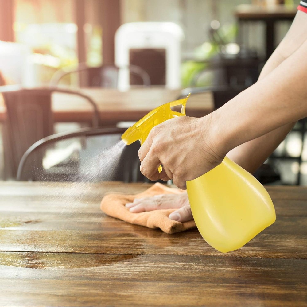 4 pack 8 Oz Empty Plastic Spray Bottles with Adjustable Nozzle - Durable Trigger