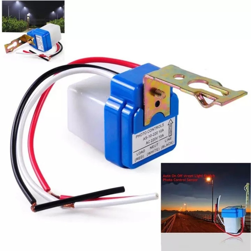 AC 220V 10A Automatic Street Light Switch Photo Controller Street Light Sensor