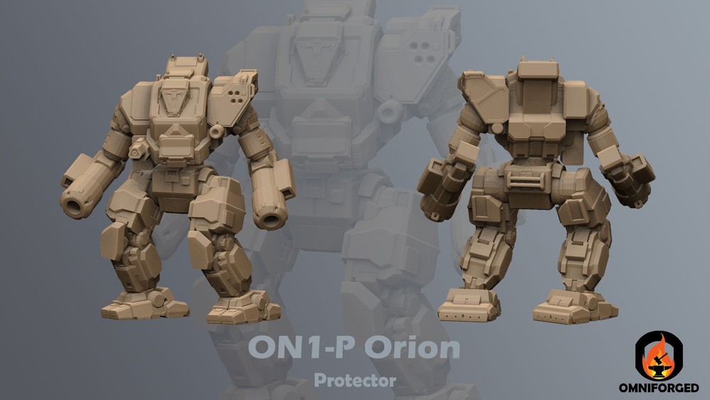 Protector Mini ON1-P Orion Mech MWO Miniature Compatible with Battletech