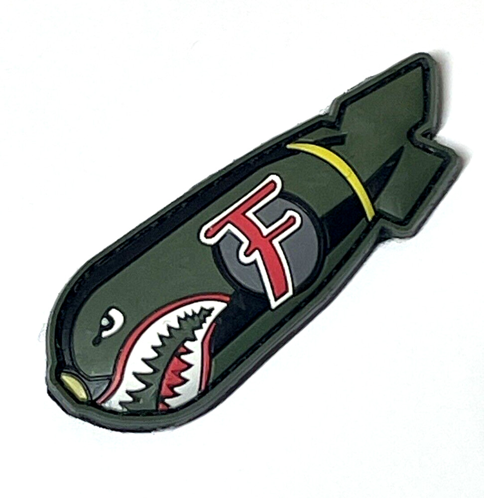 Dropping F Bomb PVC Patch, Tactical Morale WW2 Style Military Hook & Loop 3D