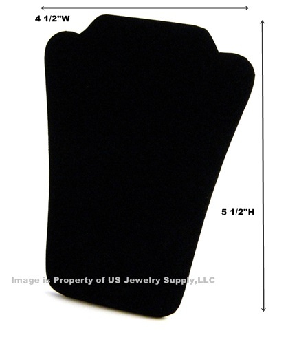 1 Small Black Velvet Necklace Pendant Easel Back Display Stand 4 1/2" x 5 1/2"H