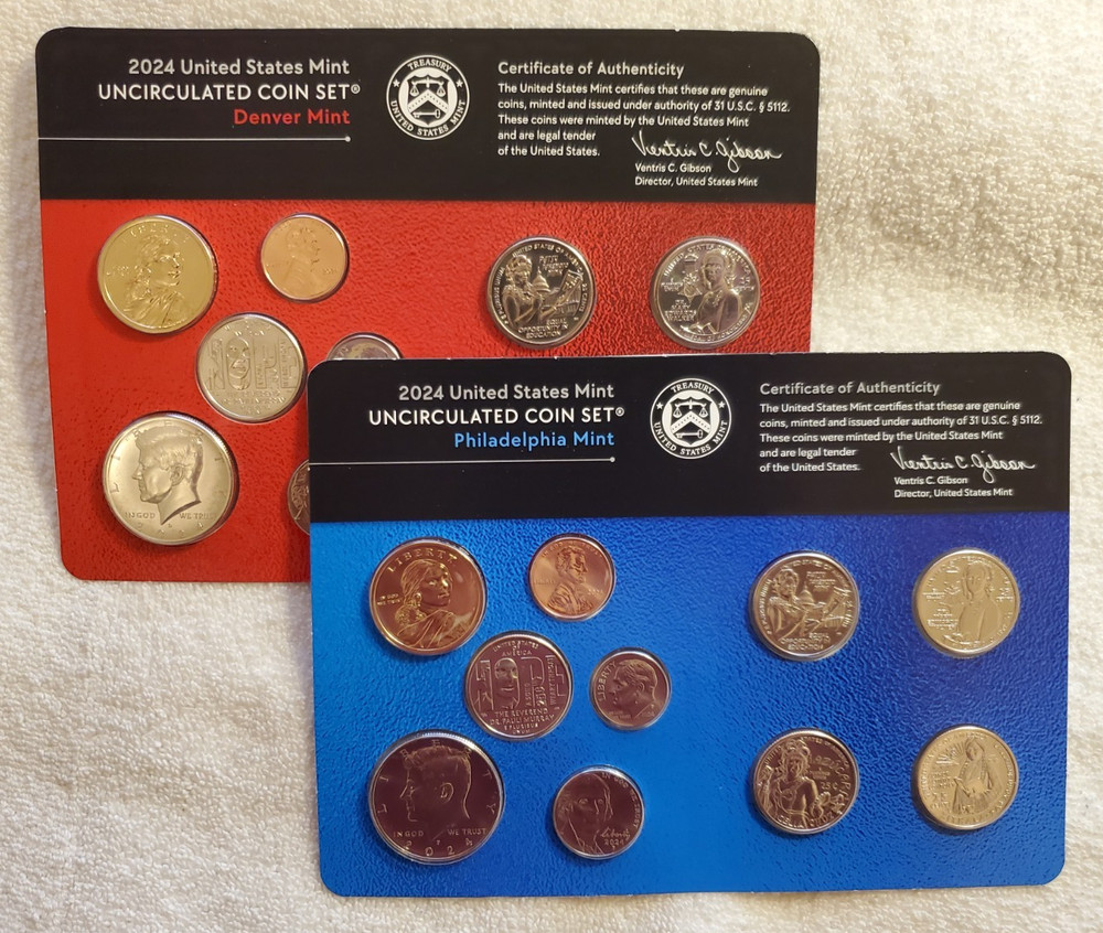 2024 P and D - US Uncirculated Mint Set - 20 coins
