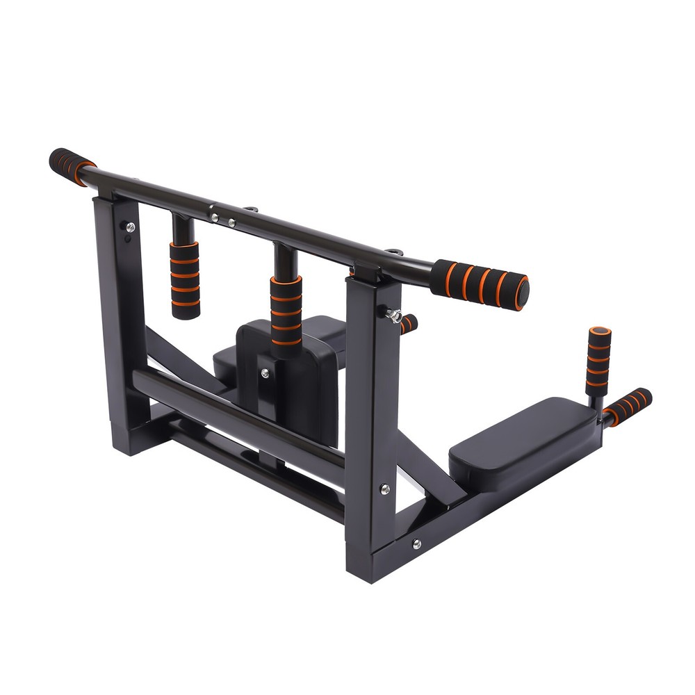 Pull Up Bar Raise Dip Station Vertical Knee Exercise Equipment Home Wall-Mount