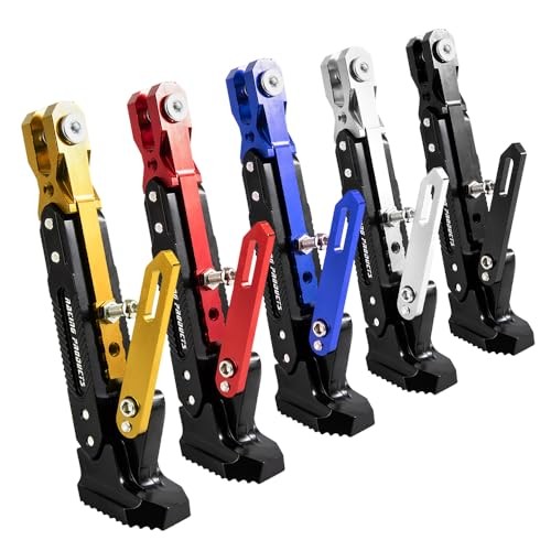 Motorcycle Kickstand Adjustable Foot Side Support Parking Kickstand for Red