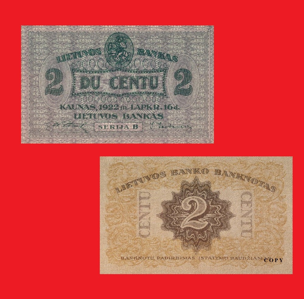 Lithuania 2 Litu 1922  / - Copy