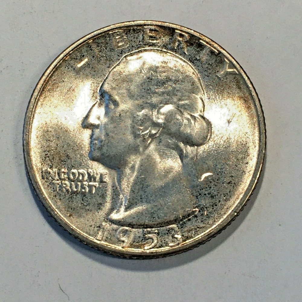 1953-S Silver Washington Quarter - High Quality Scans #L706