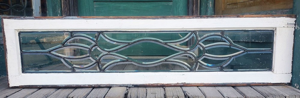 ANTIQUE BEVELED GLASS WINDOW