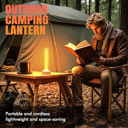 Rechargeable Table Lamp with Touch Dimming - 3 Mode Night Light for Bedside,