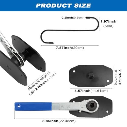 Brake Caliper Compression Tool with 2 Caliper Hanger, 360° Adjustable Blue