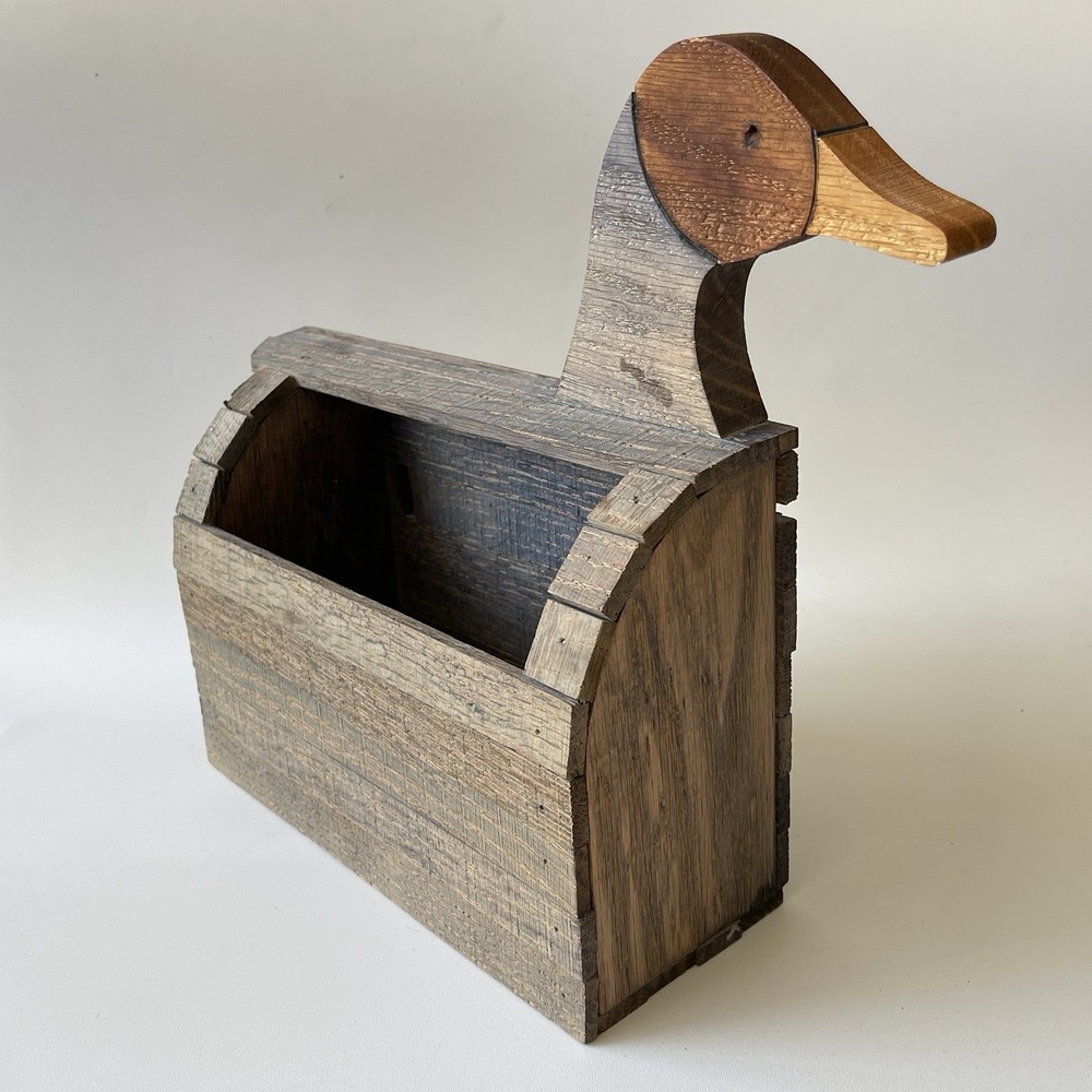 Folk Craft Style Duck Open Box - Table Sit