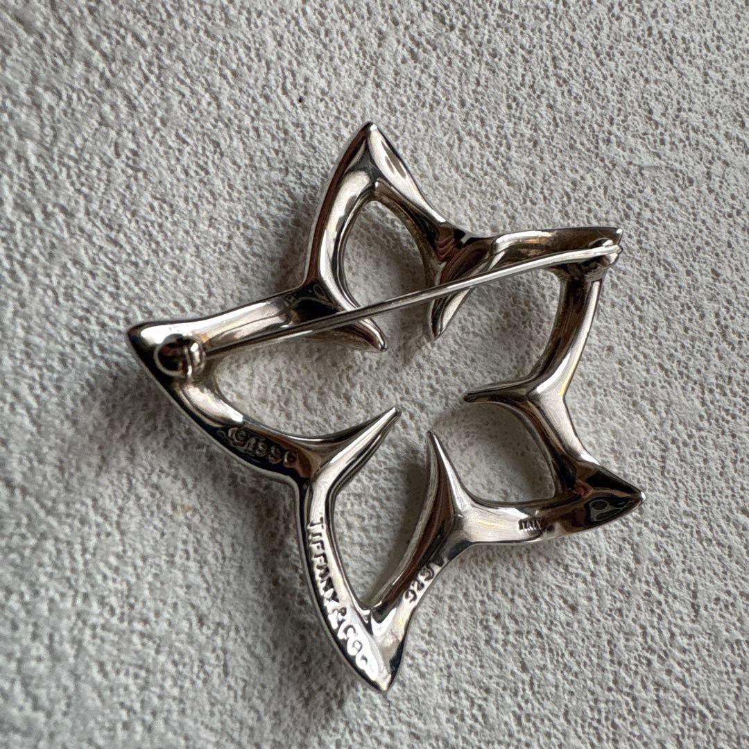 Tiffany & Co. Plumeria Flower Brooch Pin Sterling Silver SV925 No Box Rare