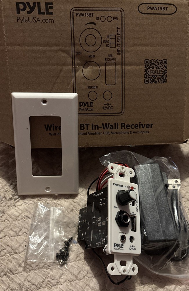Pyle - Wireless Bluetooth BT In-Wall Receiver-  PWA15BT