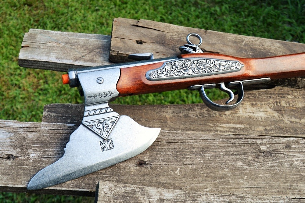 German 17th Century Flintlock Pistol Axe Combination - Pirate - Denix Replica
