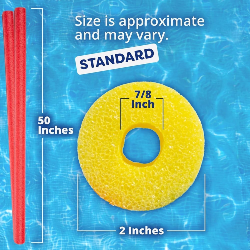 40 Pack Pool Noodles Foam Floatation Devices Exercise and Pool Toy