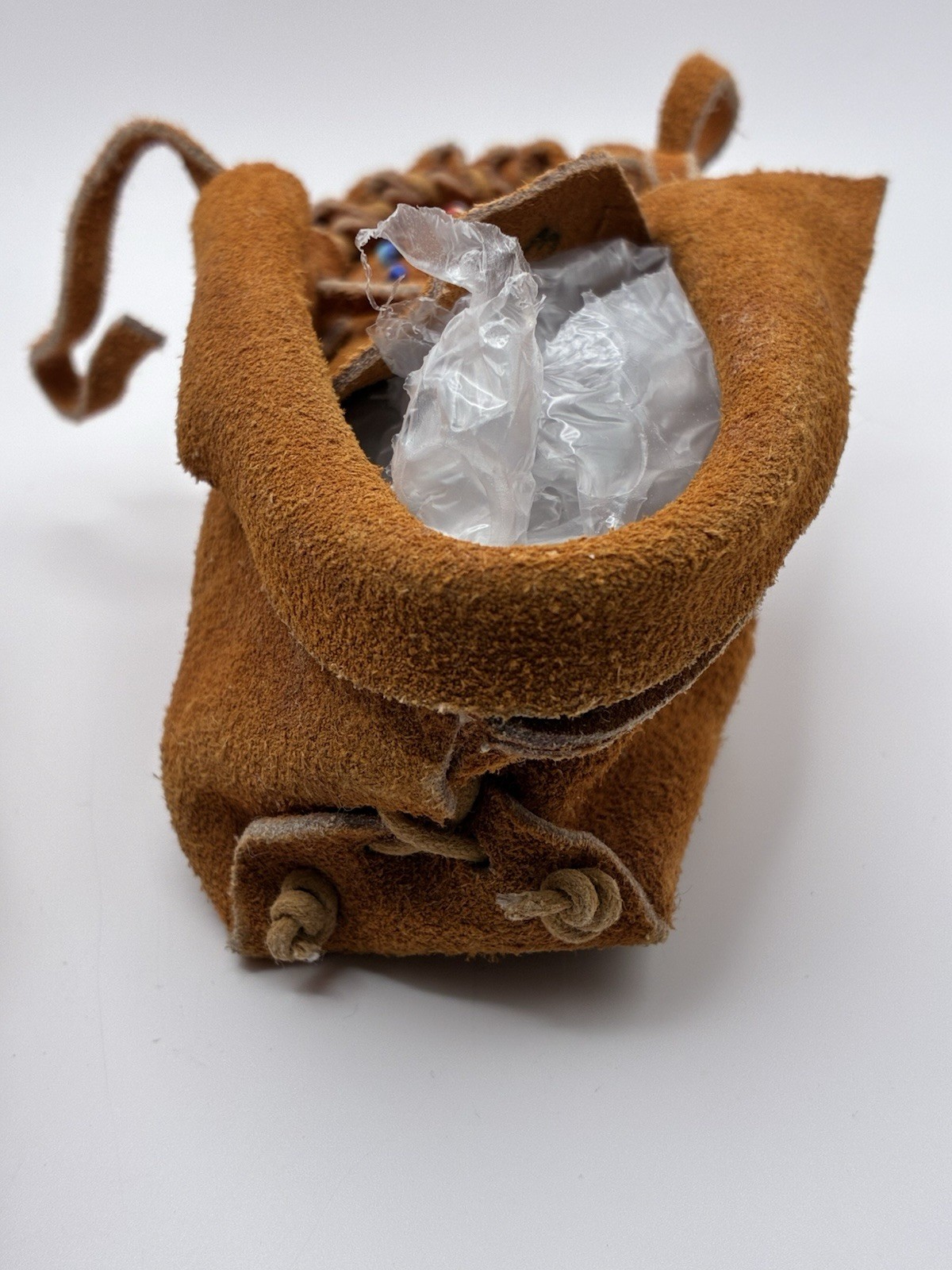 Antique 1960s–70s Handmade Suede Leather Beaded Moccasins Baby Toddler