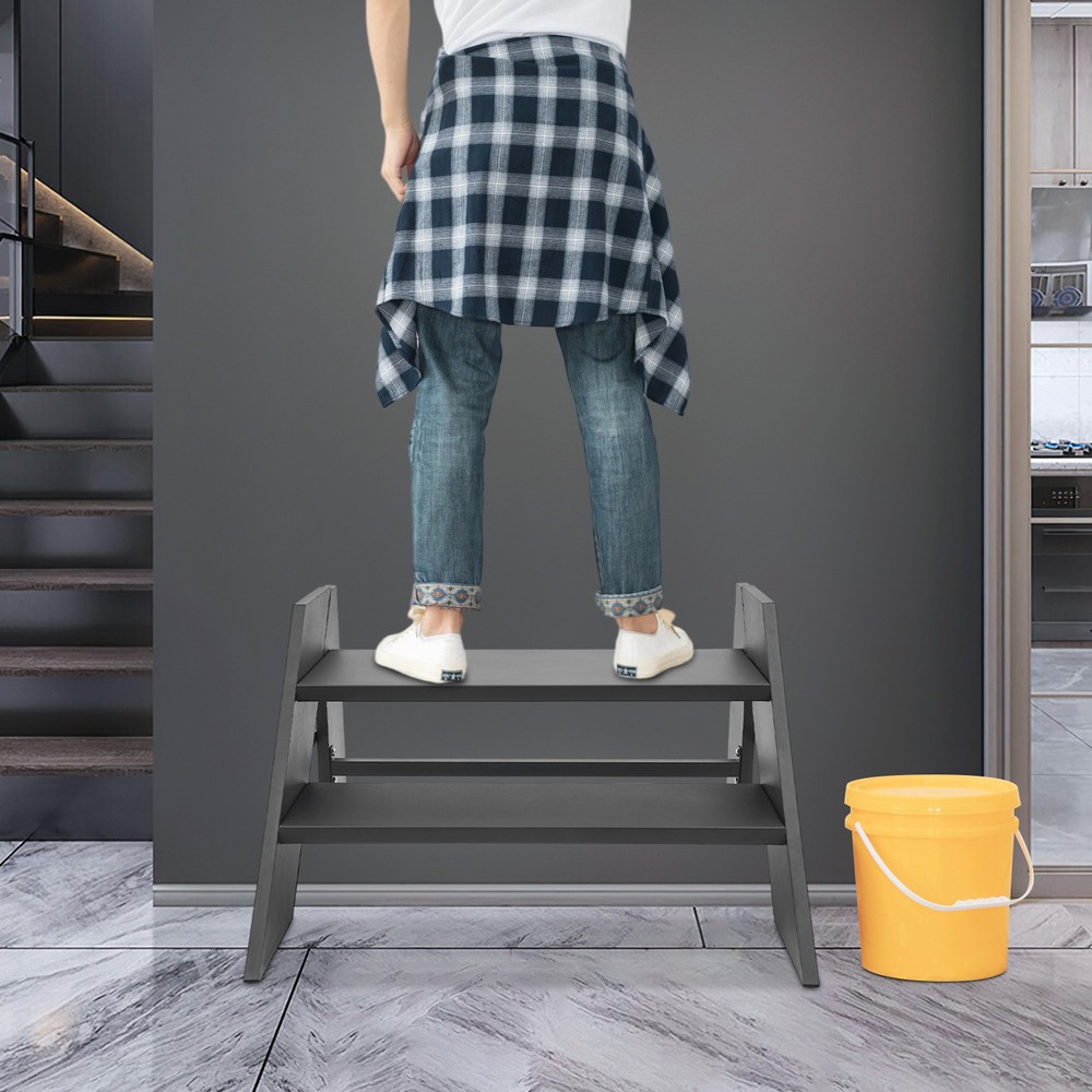 68.5*66*42cm Foldable Step Stool, 2 Step Folding RV Step Ladder, RV Step Stool