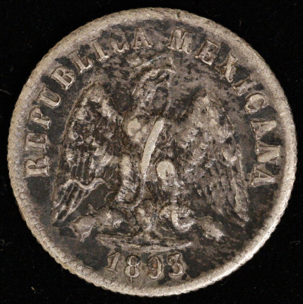 1893 M Mexico Second Republic - 10 Centavos KM# 403.1