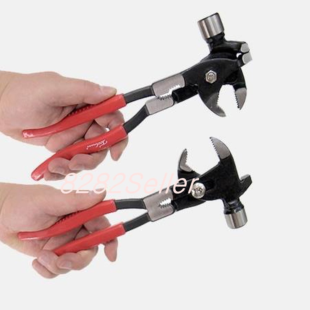 6 in 1 Multi plier tool Pipe wrench nail puller wire cutter hammer solid steel