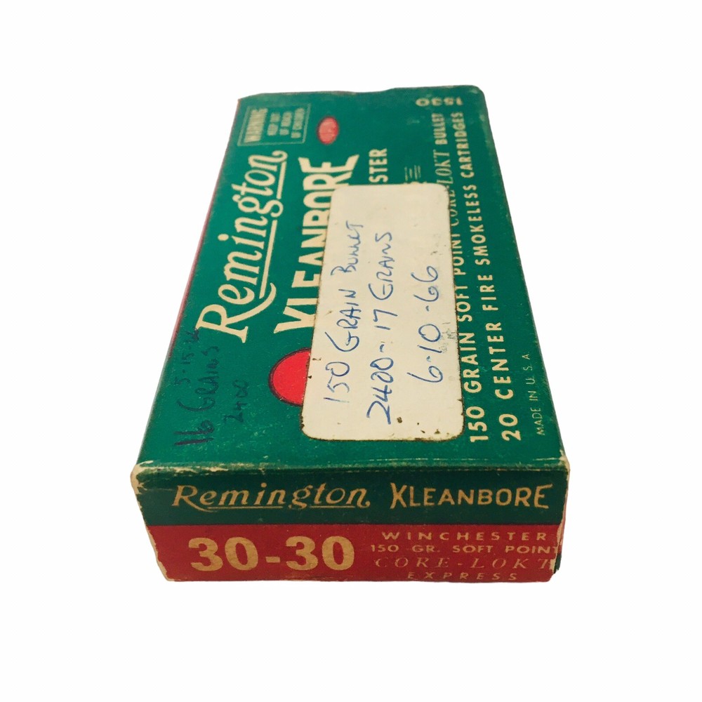 Vtg. Remington Xleanbore Shot Shell Ammo Empty Box 30/30 w/Insert Empty