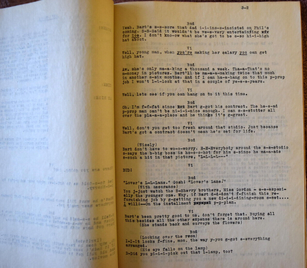 1930 Michael Raffetto "He's a Trouper in Three Acts" Unpublished Original Script