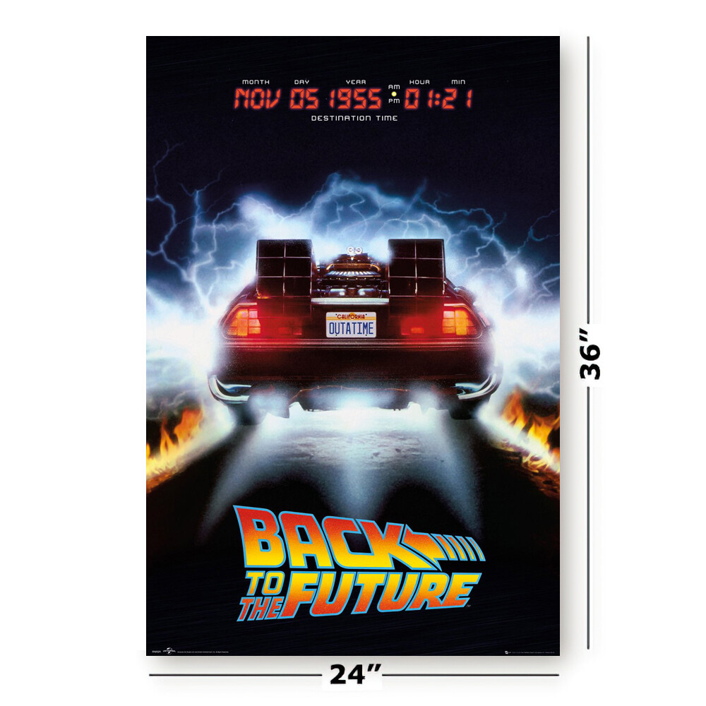 Back To The Future - Movie Poster (Delorean) (Size: 24" X 36")