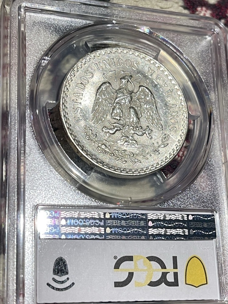 1938 Mexico💎💎 MS62 💎💎 Peso Cap & Rays 💎💎PCGS SECURE Gold 🌟🌟 SHIELD