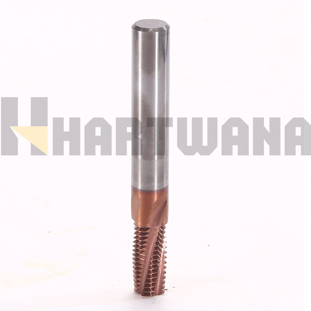 1/4-18 NPT Solid Carbide Thread Mill TiAlN Coated Full Tooth CNC Milling Thread