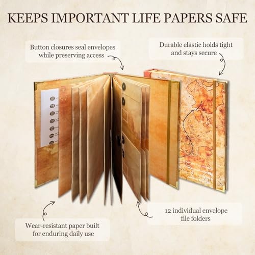 Document Organizer | Expanding File Folder for Important Papers, Maple Leaf