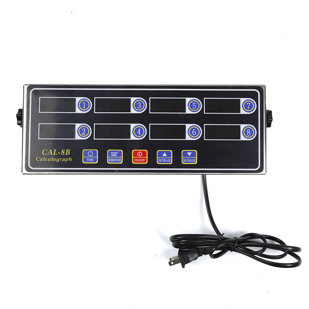 8 Channel Commercial Digital Timer Calculagraph Kitchen Loud Countdown Modern US