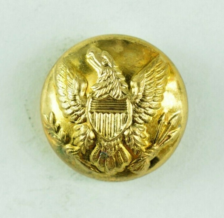1870s-80s U.S. Eagle Army Uniform Button Original K2AT