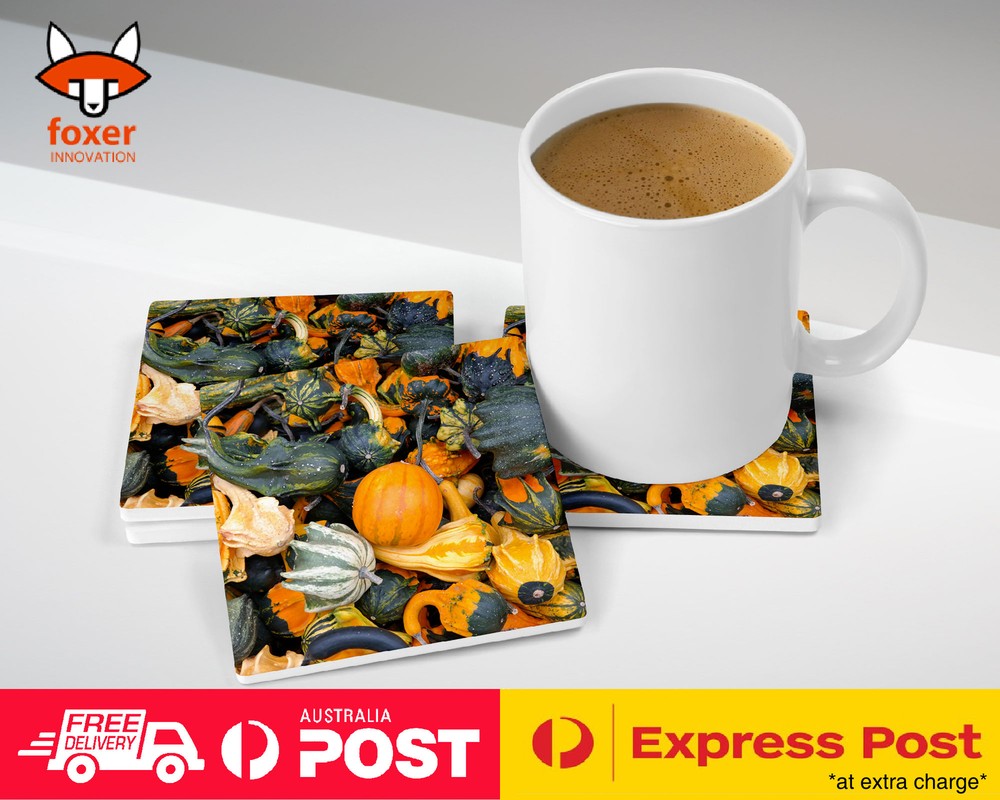 COASTER COFFEE DRINKING MAT|VEGETABLE GROUP OF PUMPKINS #2