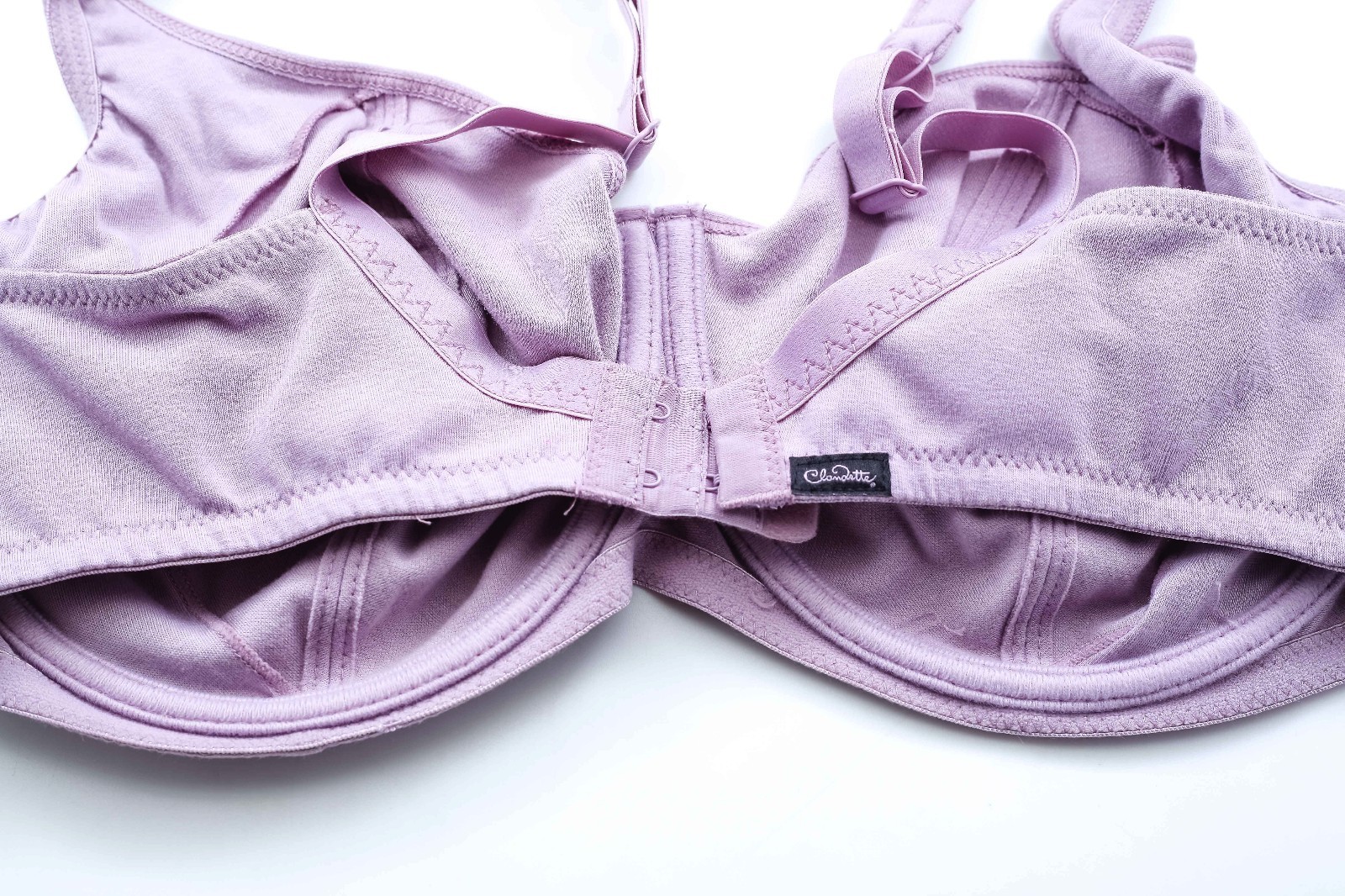 LOVE CLAUDETTE COMFORT COOL COTTON UNLINED SWEARTHEART DEMI BRA MAUVE LAVENDER