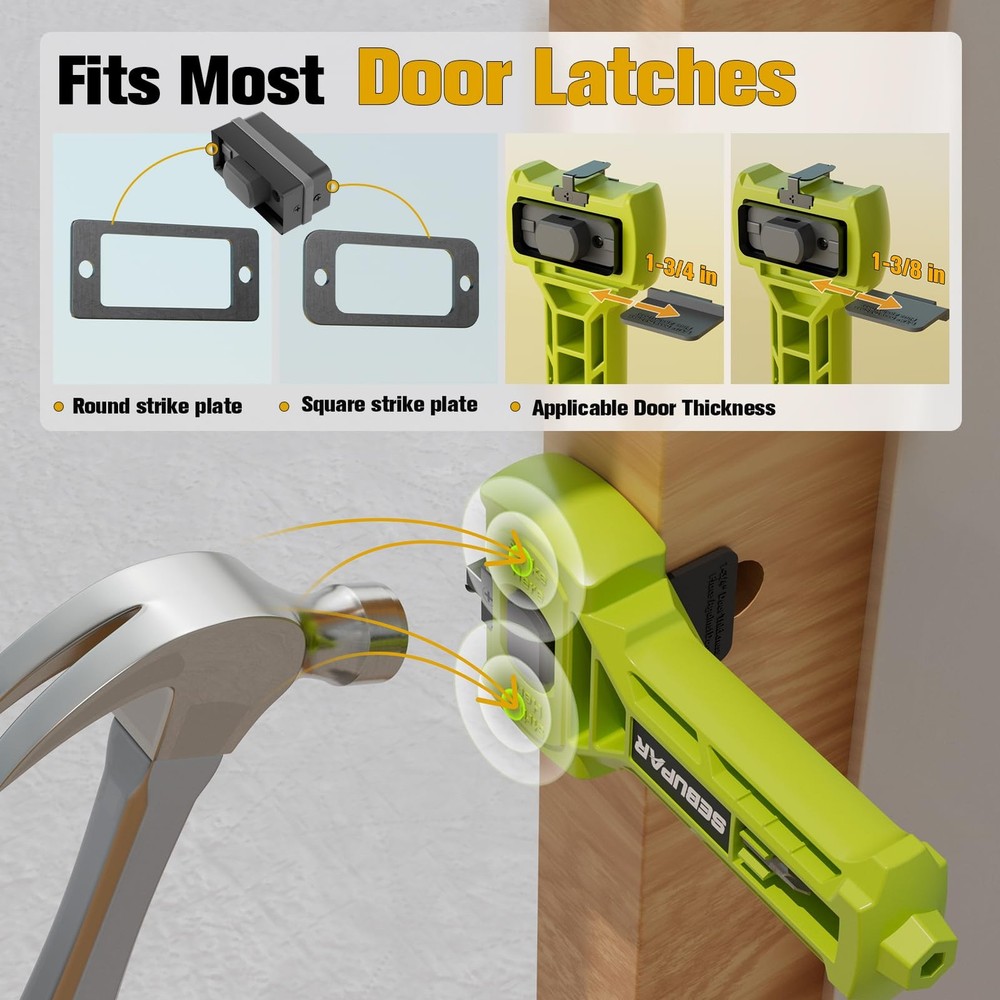 Door Latch Kit, Mortise Tool for Accurate Scoring and Green