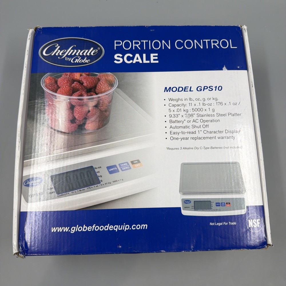 NEW - Globe GPS10 Digital Portion Control Scale with LCD Digital Display
